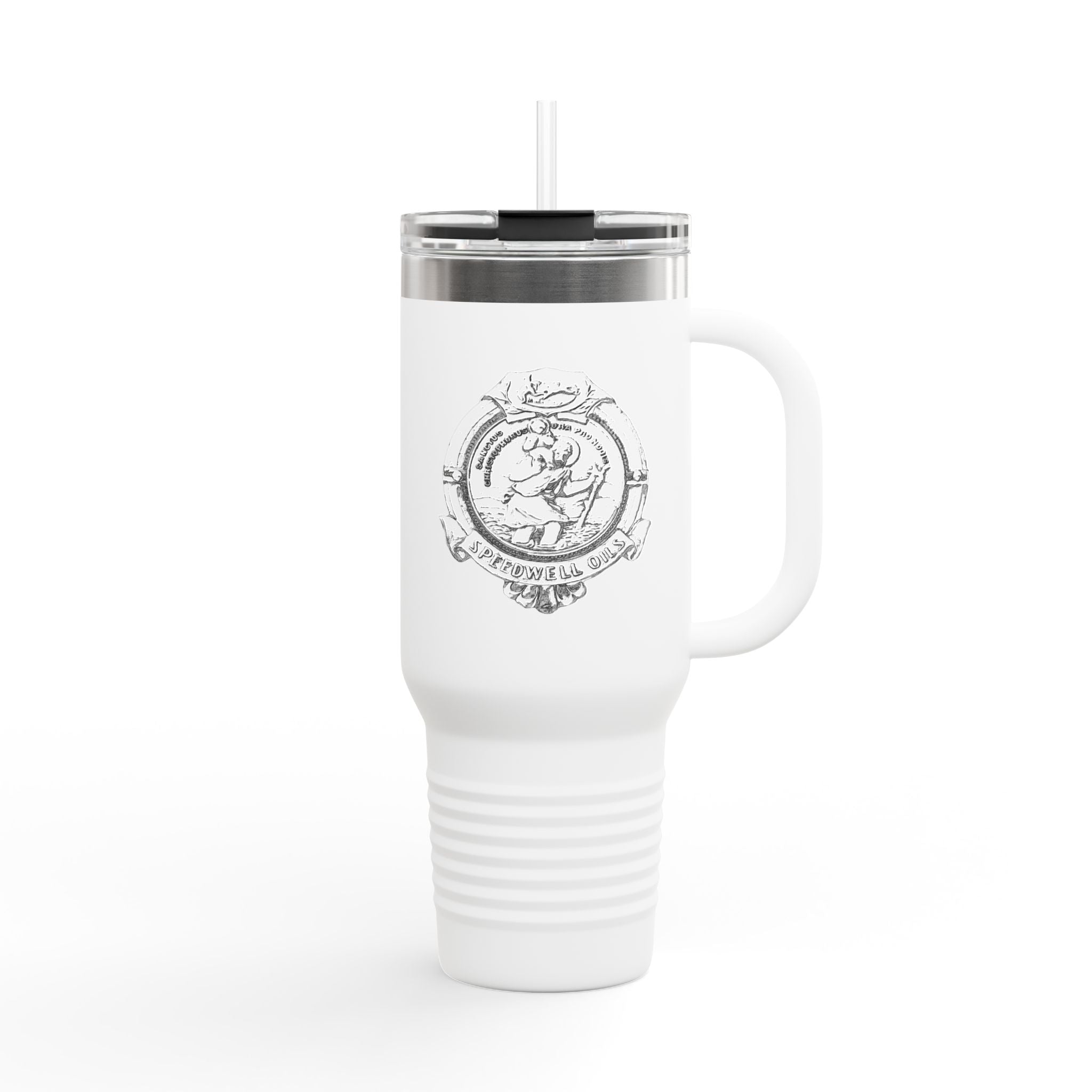 Insulated Travel Tumbler, 40oz - Speedwell Cup St. Christopher, Perfect for Outdoor Adventures, Personalized Gift, Eco-Friendly
