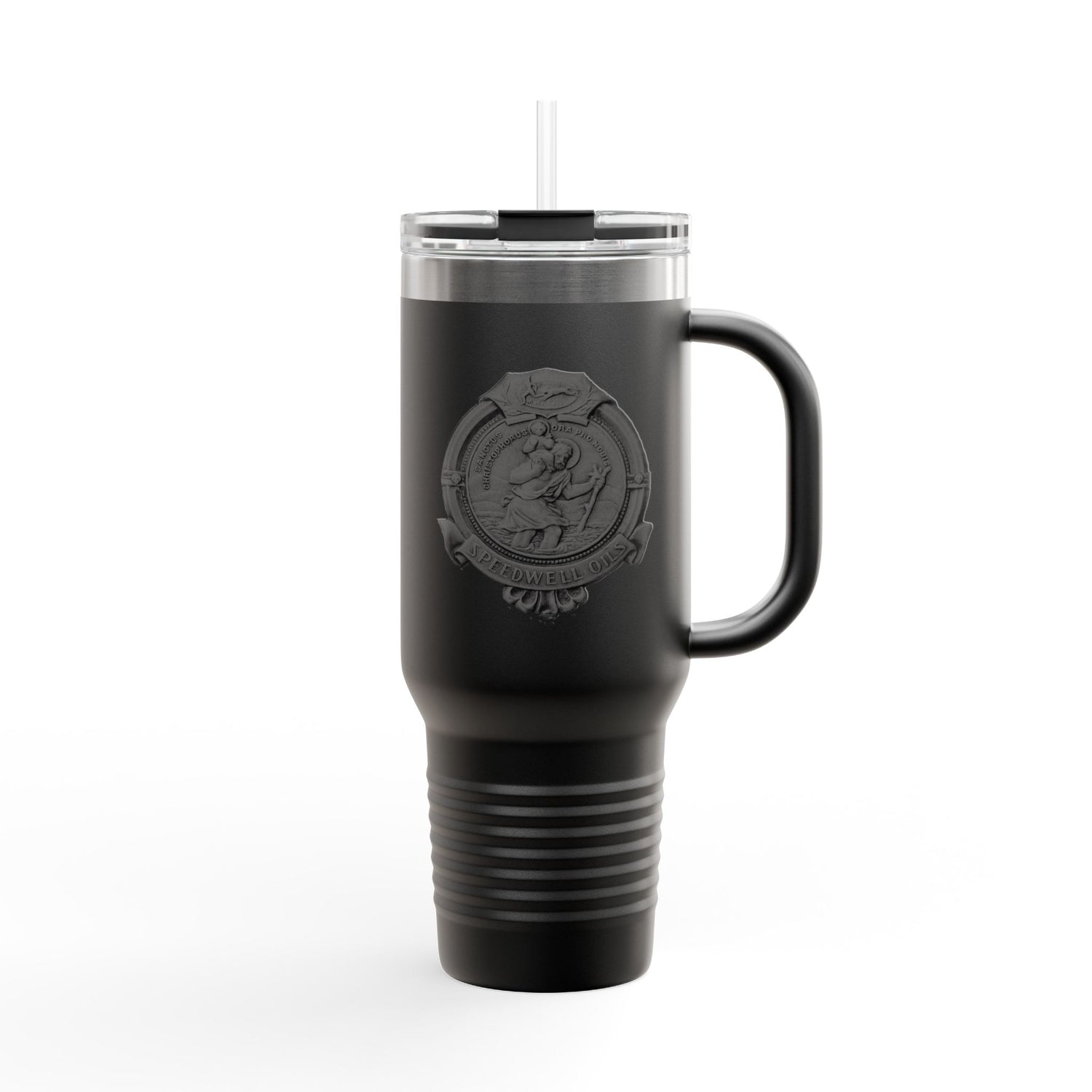 Insulated Travel Tumbler, 40oz - Speedwell Cup St. Christopher, Perfect for Outdoor Adventures, Personalized Gift, Eco-Friendly
