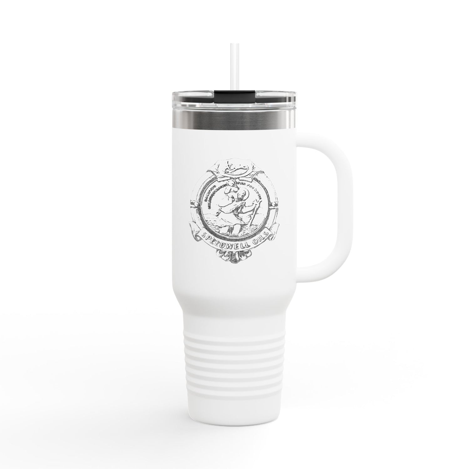 Insulated Travel Tumbler, 40oz - Speedwell Cup St. Christopher, Perfect for Outdoor Adventures, Personalized Gift, Eco-Friendly