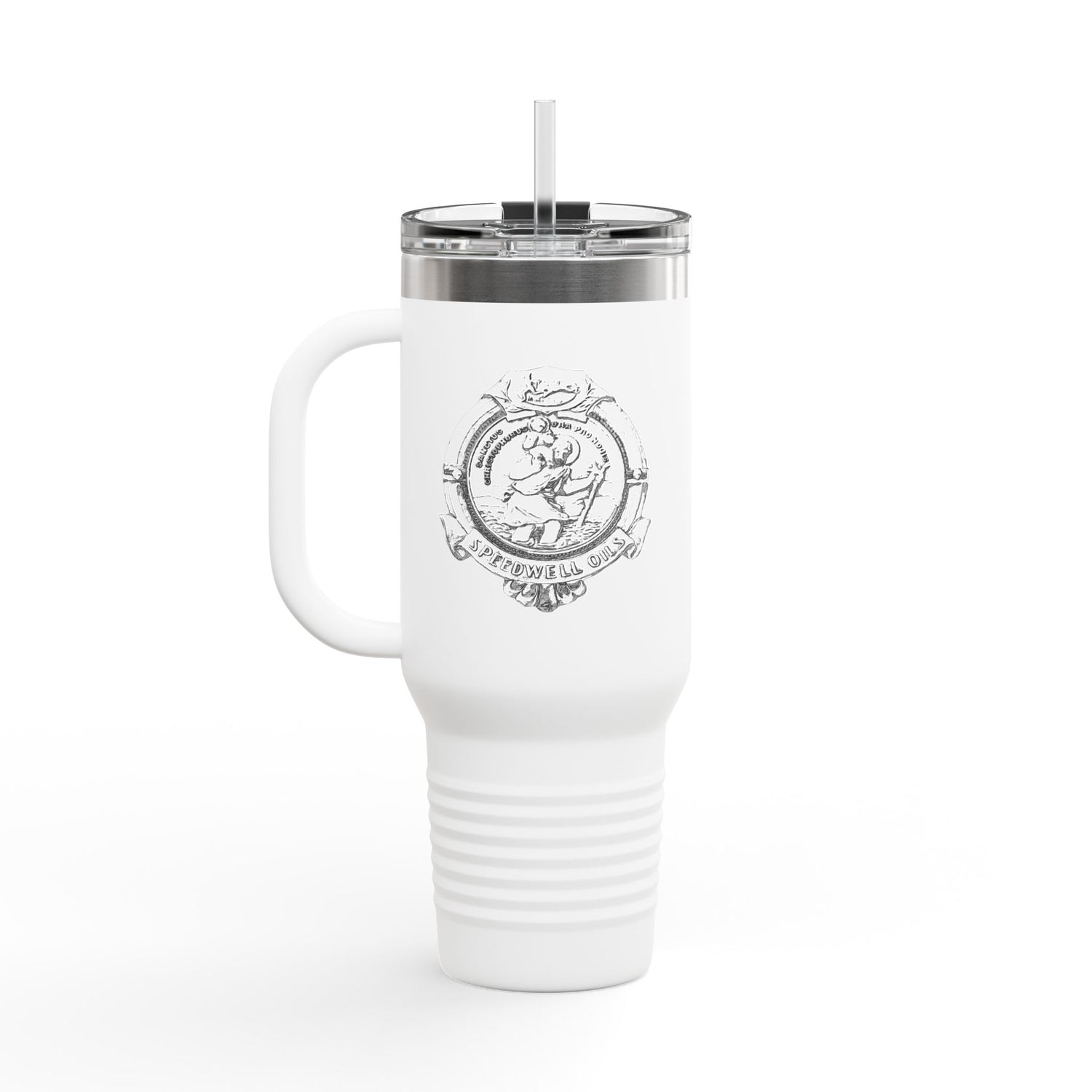 Insulated Travel Tumbler, 40oz - Speedwell Cup St. Christopher, Perfect for Outdoor Adventures, Personalized Gift, Eco-Friendly